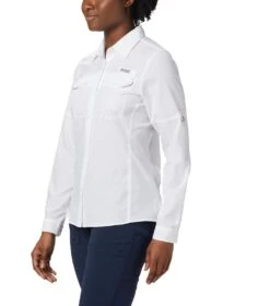 Columbia PFG Lo Drag L/S Shirt - Womens White