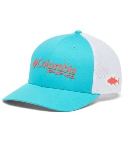 Columbia PFG Mesh Ballcap Hat - Unisex Ocean Teal / Corange