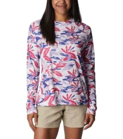 Columbia Super Tidal Long Sleeve Top - Womens Ultra Pink Shorebreak