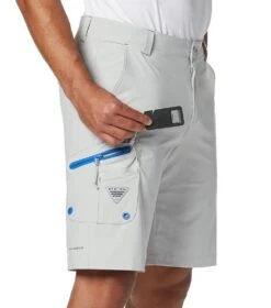 Columbia PFG Terminal Tackle Shorts - Mens Cool Grey / Vivid Blue -Columbia Outfit Shop 1689953414 FM1028 019 3