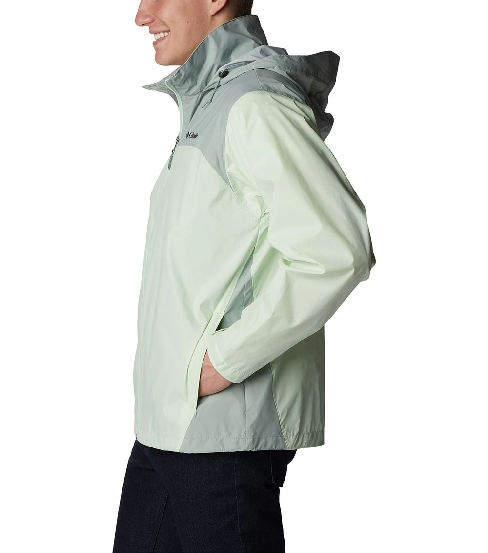 Columbia Glennaker Lake Rain Jacket - Mens Ice Green / Niagara 5 Columbia Glennaker Lake Rain Jacket - Mens Ice Green / Niagara - Image 3