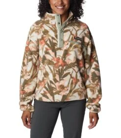 Columbia Helvetia Cropped Half Snap Pullover - Womens Chalk / Floriculture Print