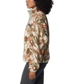 Columbia Helvetia Cropped Half Snap Pullover - Womens Chalk / Floriculture Print -Columbia Outfit Shop 1690205576 2014561 194 3