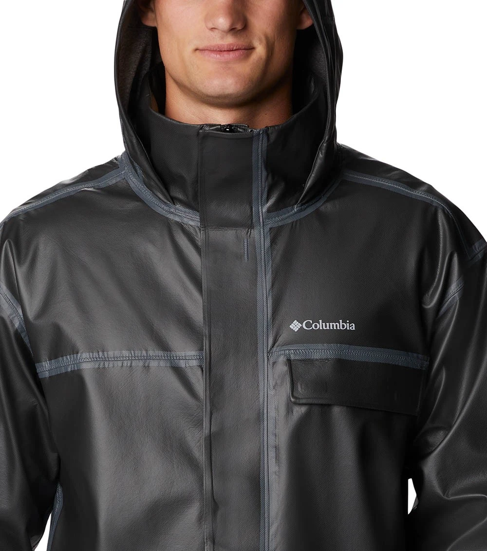 Columbia Coral Ridge OutDry Extreme Rain Jacket - Mens Black 6 Columbia Coral Ridge OutDry Extreme Rain Jacket - Mens Black - Image 4