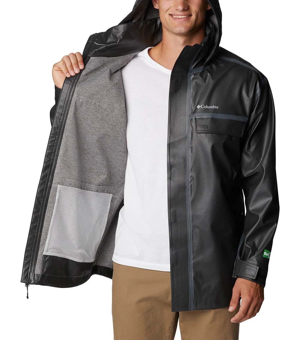 Columbia Coral Ridge OutDry Extreme Rain Jacket - Mens Black 7 Columbia Coral Ridge OutDry Extreme Rain Jacket - Mens Black - Image 5