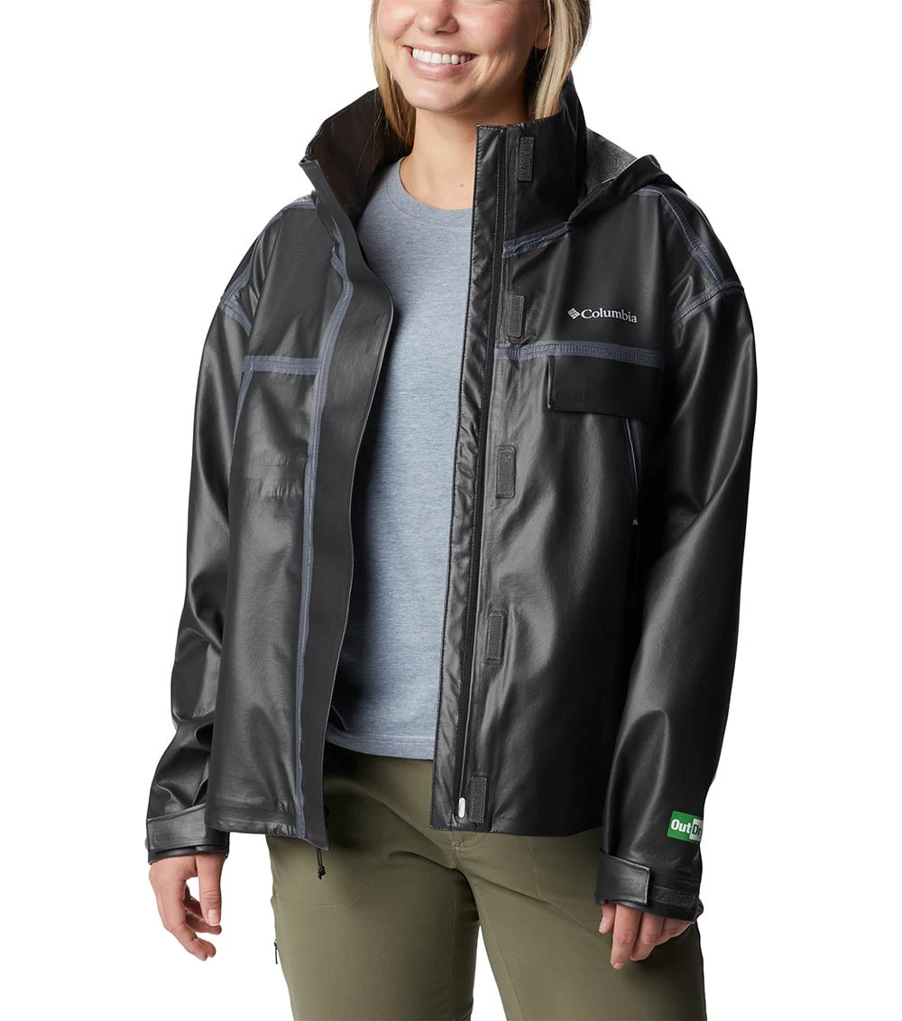 Columbia Coral Ridge OutDry Extreme Rain Jacket - Womens Black 8 Columbia Coral Ridge OutDry Extreme Rain Jacket - Womens Black - Image 6