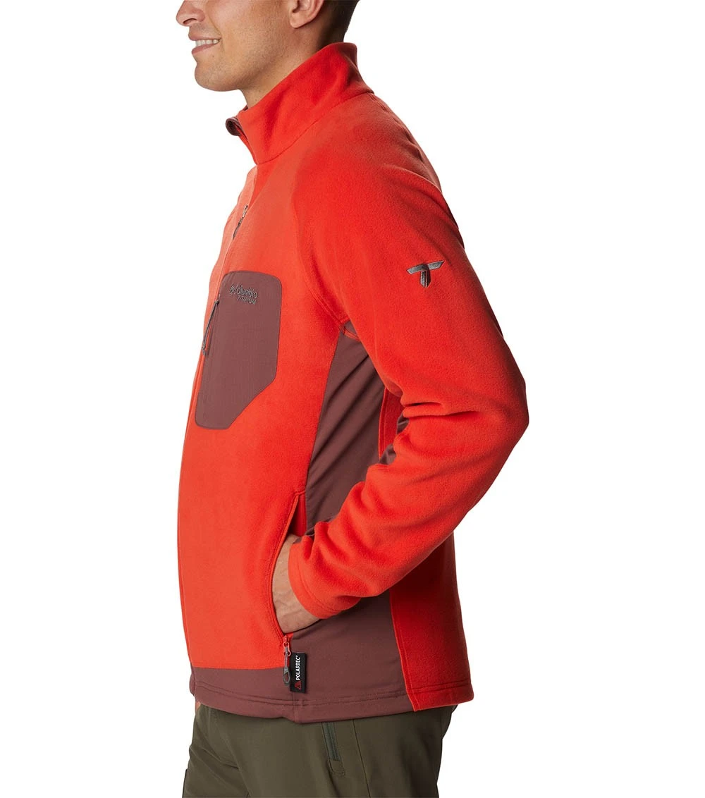 Columbia Titan Pass 2.0 II Fleece Jacket - Mens Spicy / Light Raisin 5 Columbia Titan Pass 2.0 II Fleece Jacket - Mens Spicy / Light Raisin - Image 3