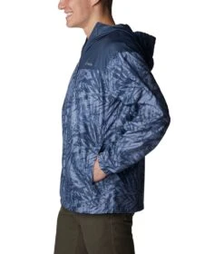 Columbia Flash Challenger Novelty Windbreaker - Mens Bluestone Dye Palms Tonal Print / Dk Mtn -Columbia Outfit Shop 1692185218 1988711 449 3