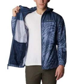Columbia Flash Challenger Novelty Windbreaker - Mens Bluestone Dye Palms Tonal Print / Dk Mtn -Columbia Outfit Shop 1692185219 1988711 449 5