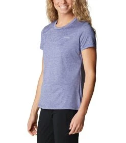 Columbia Hike Short Sleeve Crew Lightweight Shirt - Womens Dark Sapphire Heather -Columbia Outfit Shop 1692185229 1991551 432 5