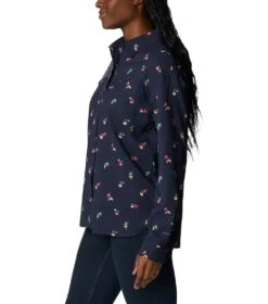 Columbia Silver Ridge Utility Patterned Long Sleeve Shirt - Womens Nocturnal / Baja Blitz -Columbia Outfit Shop 1692185247 2033351 466 3