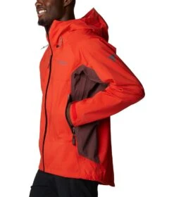 Columbia Mazama Trail Shell Rain Jacket - Mens Spicy / Black / Light Raisin -Columbia Outfit Shop 1692185257 2034451 839 3