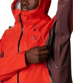 Columbia Mazama Trail Shell Rain Jacket - Mens Spicy / Black / Light Raisin -Columbia Outfit Shop 1692185260 2034451 839 9