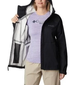 Columbia Mazama Trail Shell Rain Jacket - Womens Black -Columbia Outfit Shop 1692185280 2035001 010 5