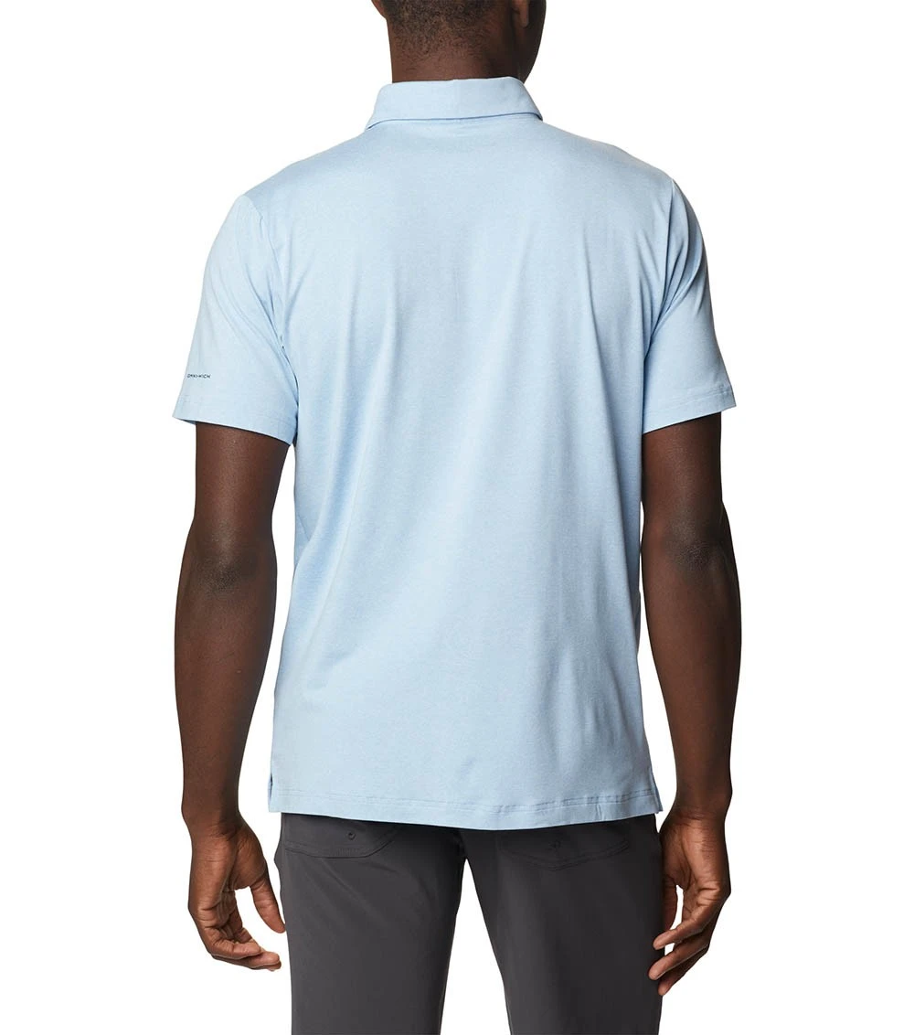 Columbia Tech Trail Novelty Polo - Mens Jet Stream Heather Stripe 4 Columbia Tech Trail Novelty Polo - Mens Jet Stream Heather Stripe - Image 2