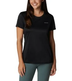 Columbia Hike Short Sleeve Crew Lightweight Shirt - Womens Black