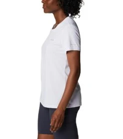 Columbia Hike Short Sleeve Crew Lightweight Shirt - Womens White -Columbia Outfit Shop 1692194392 1991551 100 3