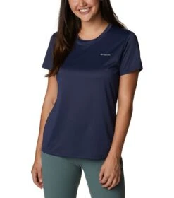 Columbia Hike Short Sleeve Crew Lightweight Shirt - Womens Nocturnal