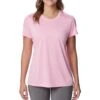 Columbia Hike Short Sleeve Crew Lightweight Shirt - Womens Wild Rose Heather 2 Columbia Hike Short Sleeve Crew Lightweight Shirt - Womens Wild Rose Heather -Columbia Outfit Shop 1692194402 1991551 679 1