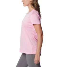Columbia Hike Short Sleeve Crew Lightweight Shirt - Womens Wild Rose Heather -Columbia Outfit Shop 1692194403 1991551 679 3