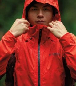 Columbia Mazama Trail Shell Rain Jacket - Mens Spicy / Black / Light Raisin -Columbia Outfit Shop 1692201529 2034451 839 13