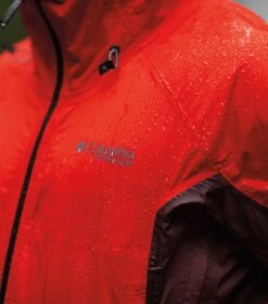 Columbia Mazama Trail Shell Rain Jacket - Mens Spicy / Black / Light Raisin -Columbia Outfit Shop 1692201530 2034451 839 14