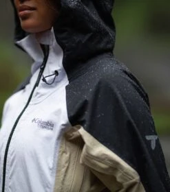 Columbia Mazama Trail Shell Rain Jacket - Womens Purple Tint / Black / Ancient Fossil -Columbia Outfit Shop 1692201532 2035001 569 12