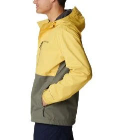 Columbia Hikebound Rain Jacket - Mens Golden Nugget / Stone Green -Columbia Outfit Shop 1693072043 1988621 742 3