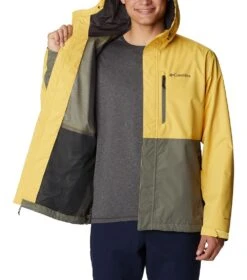 Columbia Hikebound Rain Jacket - Mens Golden Nugget / Stone Green -Columbia Outfit Shop 1693072044 1988621 742 5