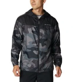 Columbia Flash Challenger Novelty Windbreaker - Mens Black Mod Camo Print