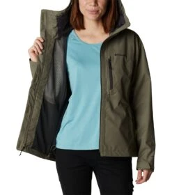 Columbia Hikebound Rain Jacket - Womens Stone Green -Columbia Outfit Shop 1693072052 1989251 397 5