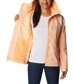 Columbia Hikebound Rain Jacket - Womens Peach / Peach Blossom -Columbia Outfit Shop 1693072055 1989251 812 5