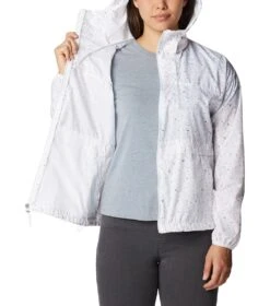 Columbia Alpine Chill Windbreaker - Womens White Campdot Print -Columbia Outfit Shop 1693072080 1993271 102 5