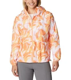 Front Page 40 Columbia Alpine Chill Windbreaker - Womens Peach Bloomdye Print