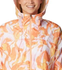 Columbia Alpine Chill Windbreaker - Womens Peach Bloomdye Print -Columbia Outfit Shop 1693072083 1993271 812 4