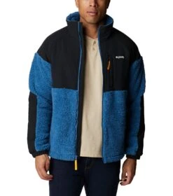 Columbia Ballistic Ridge Full Zip Fleece Jacket - Mens Impulse Blue / Black -Columbia Outfit Shop 1693072090 2012271 483 8