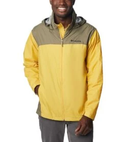 Front Page 23 Columbia Glennaker Lake Rain Jacket - Mens Golden Nugget / Stone Green