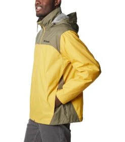Columbia Glennaker Lake Rain Jacket - Mens Golden Nugget / Stone Green -Columbia Outfit Shop 1693072103 RM2015 742 3