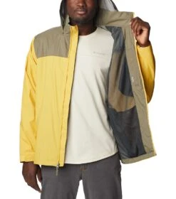 Columbia Glennaker Lake Rain Jacket - Mens Golden Nugget / Stone Green -Columbia Outfit Shop 1693072105 RM2015 742 5