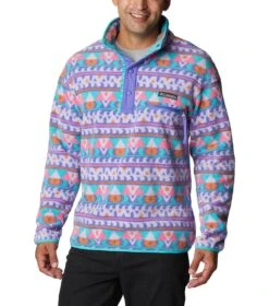 Columbia Helvetia Half Snap Retro Fleece Pullover - Mens Purple Lotus