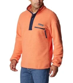 Columbia Helvetia Half Snap Retro Fleece Pullover - Mens Desert Orange -Columbia Outfit Shop 1693492104 1889851 849 5