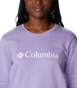 Columbia Columbia Trek Graphic Crew Sweatshirt - Womens Frosted Purple / White Logo -Columbia Outfit Shop 1693492112 1959861 535 4