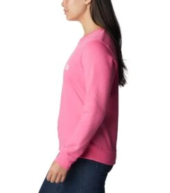 Columbia Columbia Trek Graphic Crew Sweatshirt - Womens Wild Geranium / White Logo -Columbia Outfit Shop 1693492114 1959861 656 3