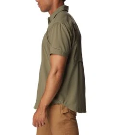 Columbia Silver Ridge Utility Lite Short Sleeve Shirt - Mens Stone Green -Columbia Outfit Shop 1693492130 2030721 397 3
