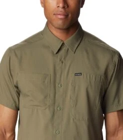 Columbia Silver Ridge Utility Lite Short Sleeve Shirt - Mens Stone Green -Columbia Outfit Shop 1693492131 2030721 397 4