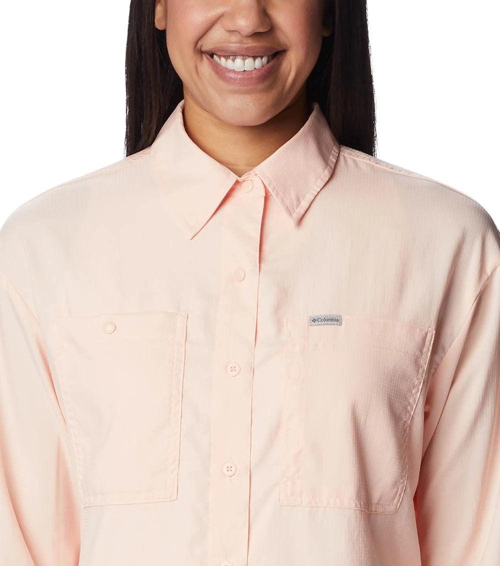 Columbia Silver Ridge Utility Long Sleeve Shirt - Womens Peach Blossom 6 Columbia Silver Ridge Utility Long Sleeve Shirt - Womens Peach Blossom - Image 4
