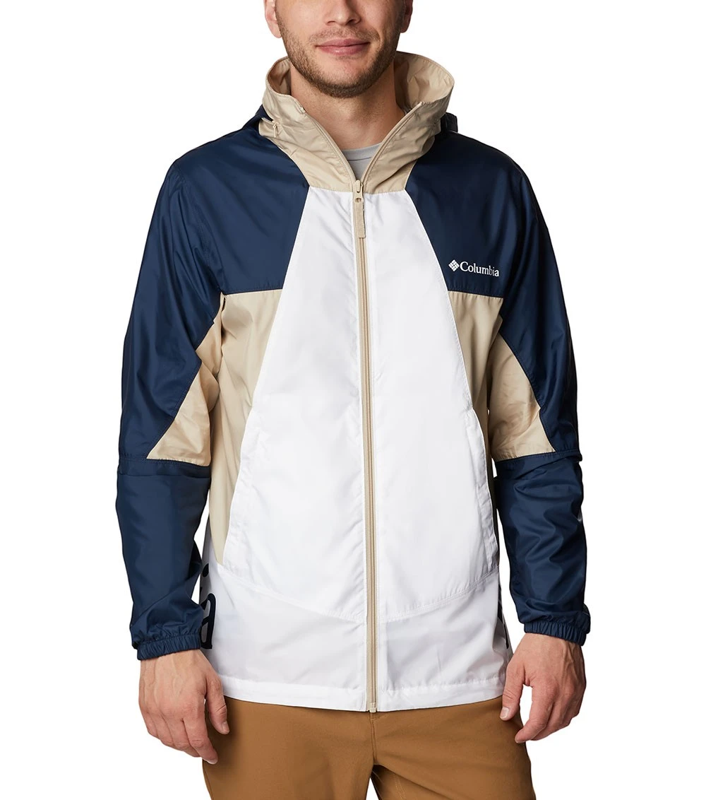 Columbia Point Park Windbreaker Jacket - Mens White / Collegiate Navy 3 Columbia Point Park Windbreaker Jacket - Mens White / Collegiate Navy