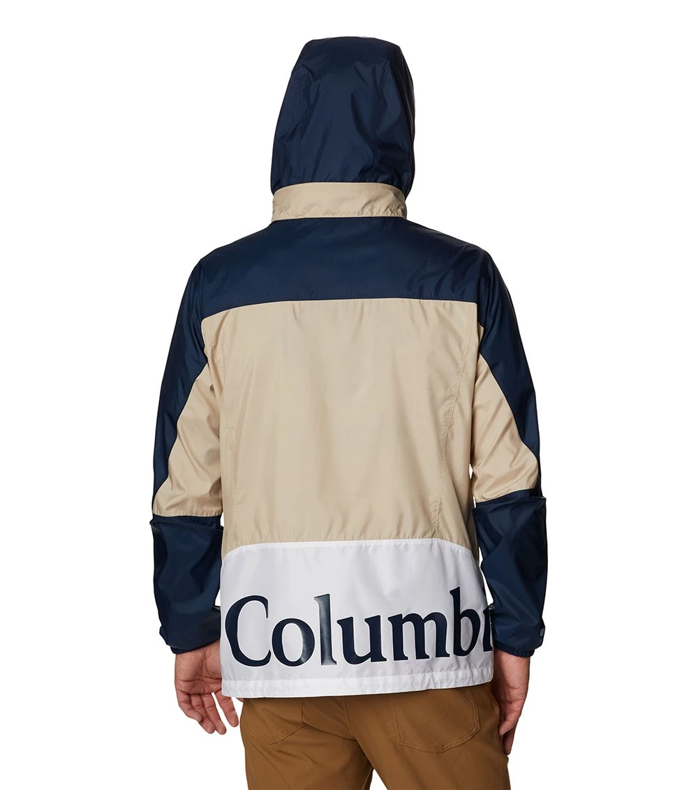 Columbia Point Park Windbreaker Jacket - Mens White / Collegiate Navy 4 Columbia Point Park Windbreaker Jacket - Mens White / Collegiate Navy - Image 2