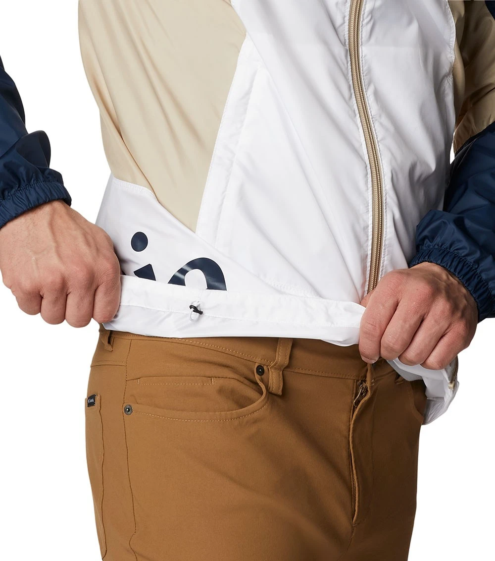 Columbia Point Park Windbreaker Jacket - Mens White / Collegiate Navy 9 Columbia Point Park Windbreaker Jacket - Mens White / Collegiate Navy - Image 7