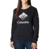 Columbia Columbia Trek Graphic Crew Sweatshirt - Womens Black / White -Columbia Outfit Shop 1694013408 1959861 015 1
